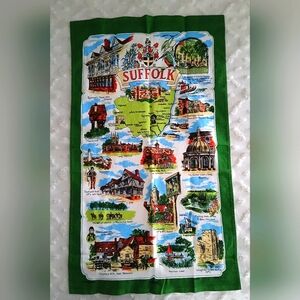 Suffolk United Kingdom Souvenir tea towel